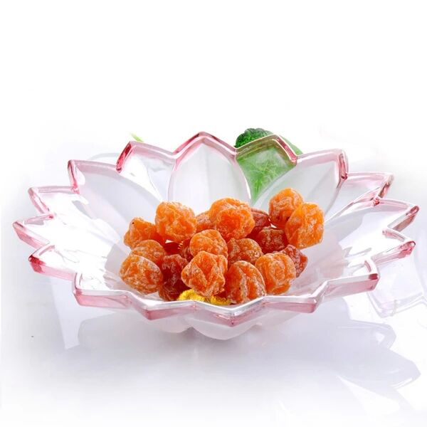 Creative fashion trumpet lotus glass fruit plate,glass fruit plate wholesale