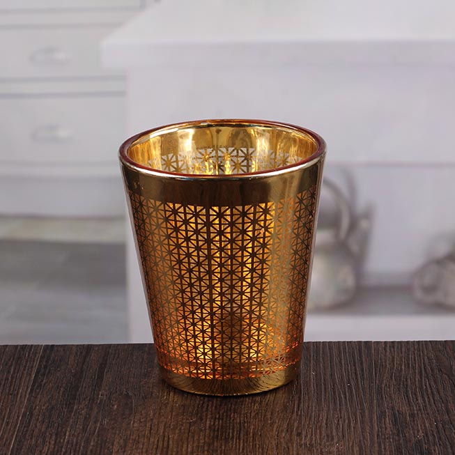 Decoratieve wand kaars houders mooie gouden votive kaarsenhouders bulk glas kandelaar