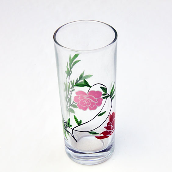Different types hand painted drinking glass wholesale
