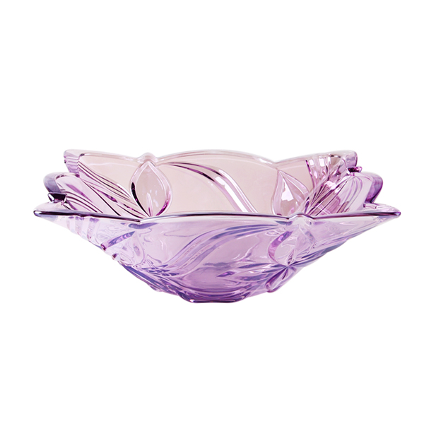 Moda plato de cristal fruta elegantemente decorar con proveedor bandeja de fruta