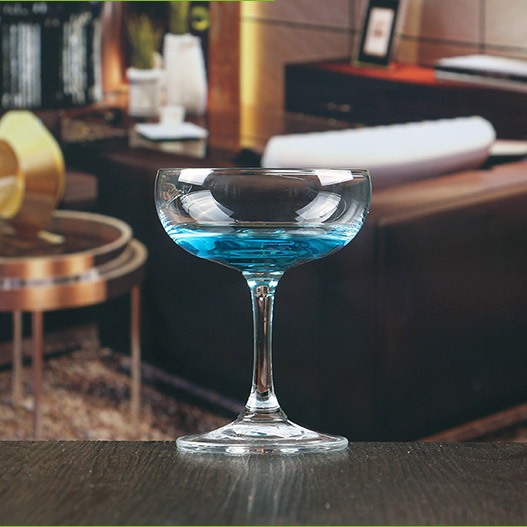 Hand blown inexpensive glass champagne saucer wholesale