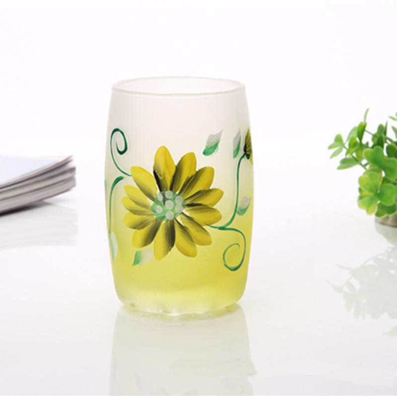 Handpainted şarap cam | serin içme gözlük | el boyalı çiçek kadehler üreticisi