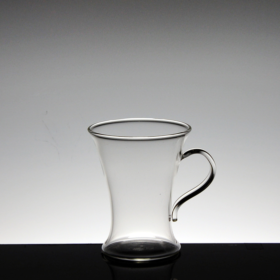 High borosilicate glass tea cup with handle china manufacturer