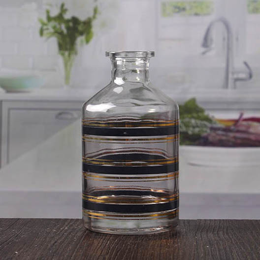 High quality essential oil diffuser bottle clear striped oil aroma diffuser bottle wholesale