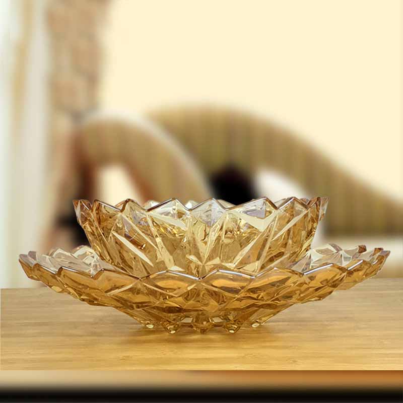 Modern personalized crystal glass fruit bowl supplier