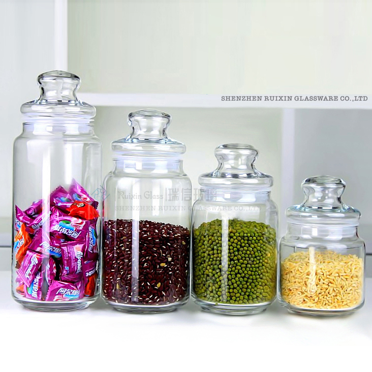 China new design storage jars for sale with great price and glass jars with lids suppliers
