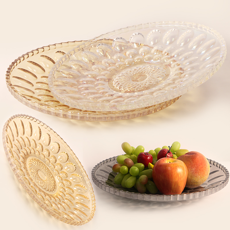 New product electroplated glass plate, electroplating process pating oval point glass and fruit plate suppliers