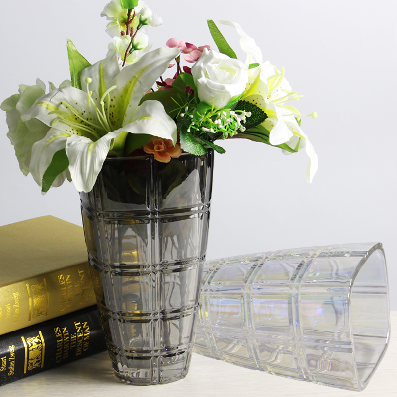 Nouveaux produits de gros vases en verre de vases de fleurs et de galvanoplastie vases en verre