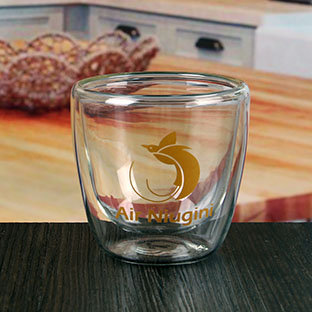 New style 150 ml double insulated mugs borosilicate glass tea cup