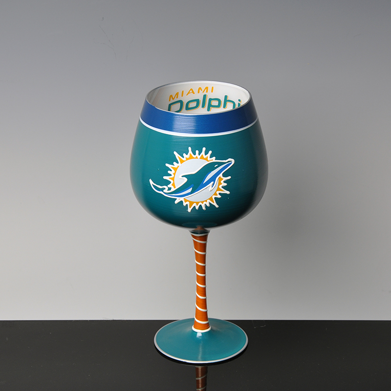 OEM branded wine glass painting, painted glass and hand painted glassware manufacturer