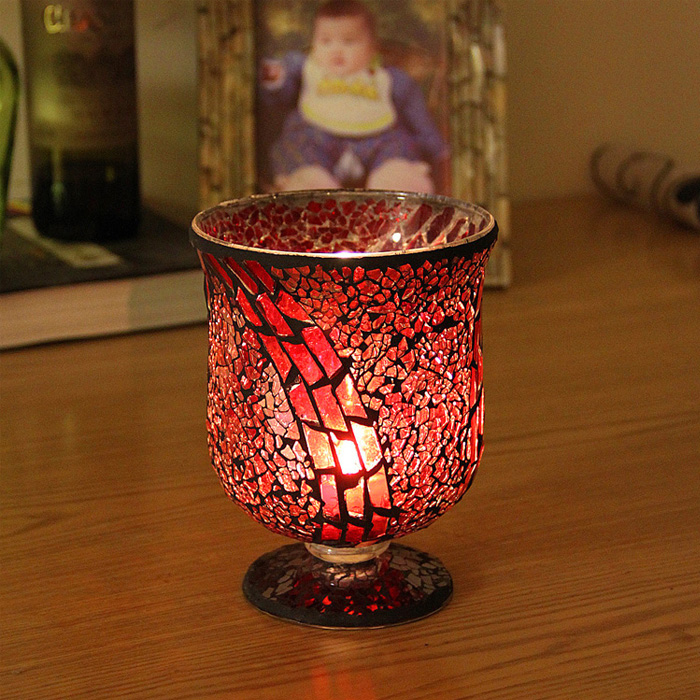 Retro Glas Kerze Ornamente Garten Kerzenständer, antike Kerzenhalter Lieferant