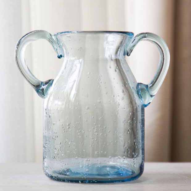 Kleine heldere glazen vazen ​​decoratieve glazen vaas groothandel