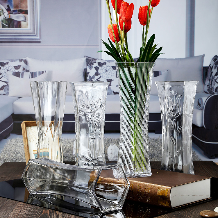 Kleine bloemenvaas, moderne glazen vazen, bruiloft glazen vazen ​​groothandel