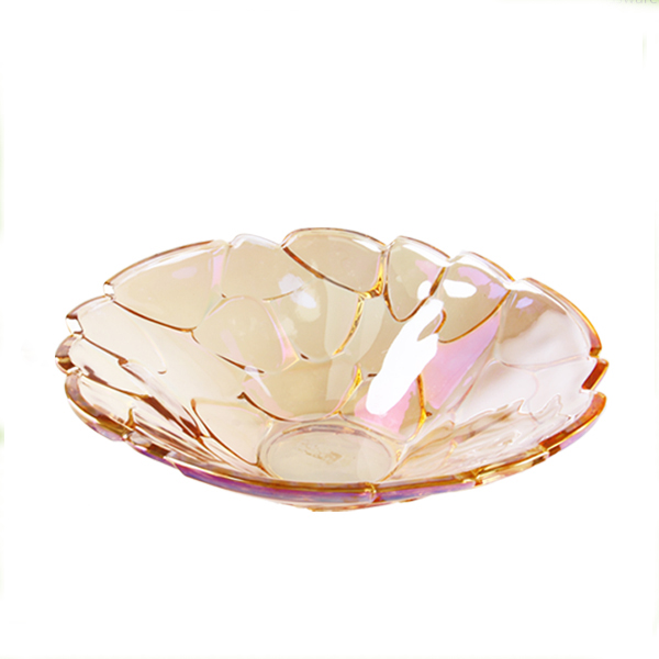 Камни в форме сращивания золотые и серебряные стекла фруктовые тарелки для продажи