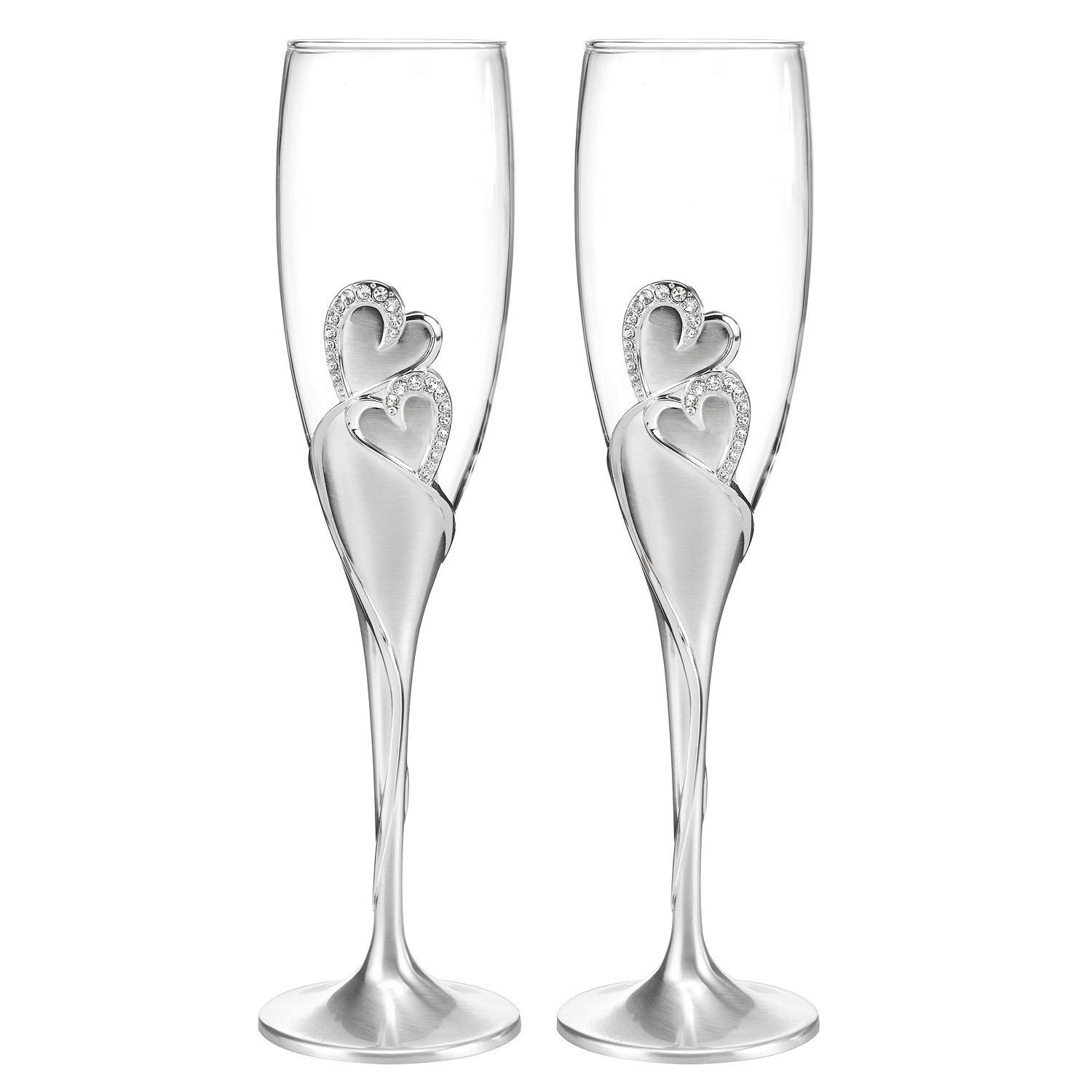 Toasting Flutes Wedding Silver glass champagne glasses wedding champagne flutes wholesale