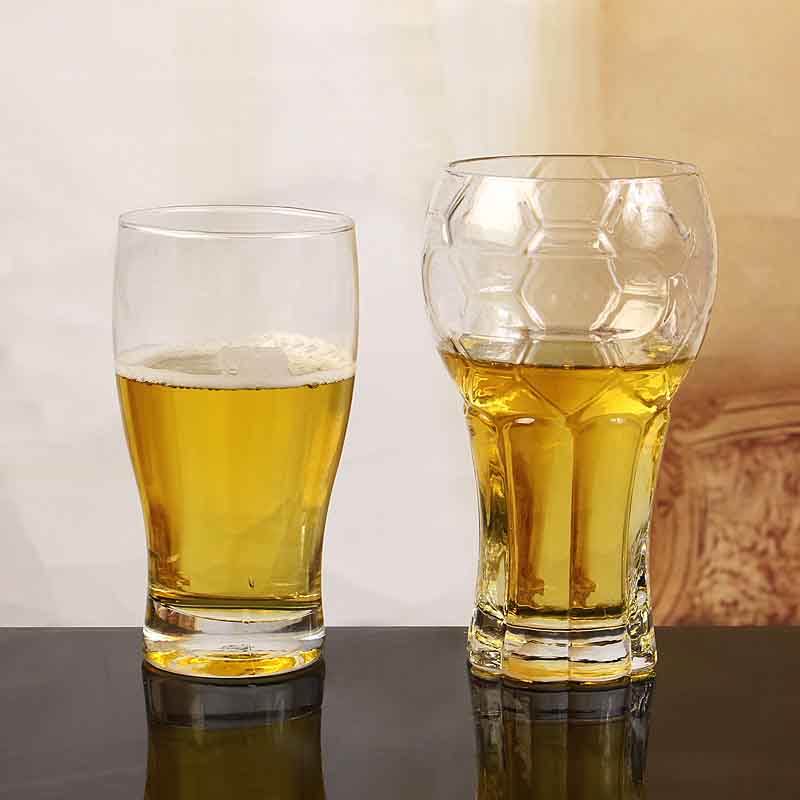 Unique shape glass beer mug supplier