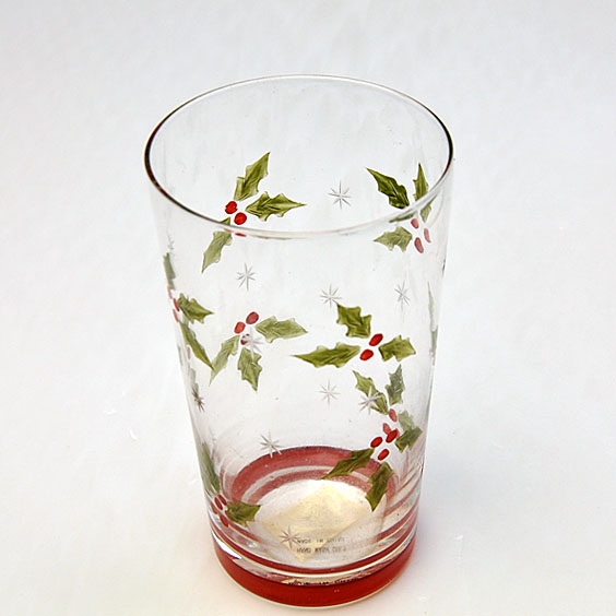 Wholesale custom hand painted drinking glasses christmas wine glass