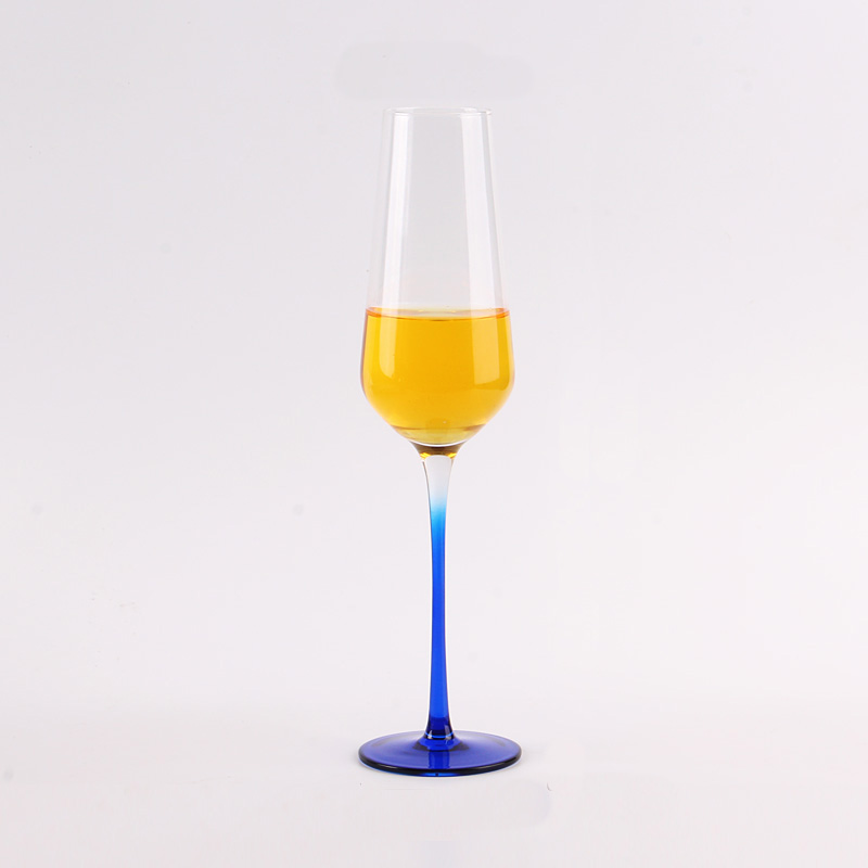 Wholesale red blue black three colors of glass champagne flutes