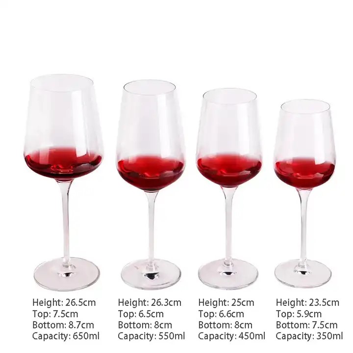 set di bicchieri da vino rosso forte di lusso soffiato a mano con degustazione personalizzata senza piombo pressato a macchina dropshipping