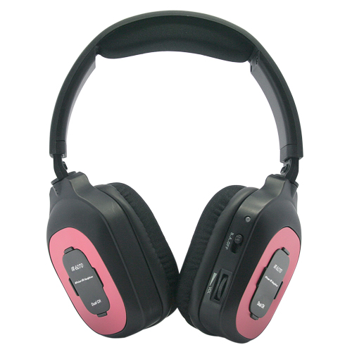 Dual channel stereo IR Wireless headphones IR-607D for car