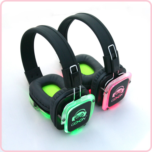 RF-309 silent party headphones with LED light