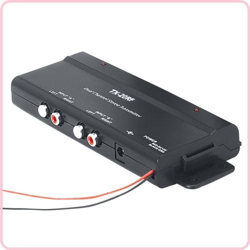Net stereo sesli araç kullanımı için RF kablosuz verici ve kulaklıklar
