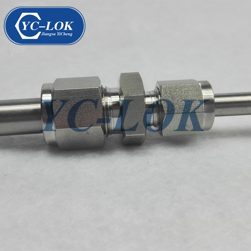 1/4 união de aço inoxidável reta do tubo reto dos encaixes de compressão