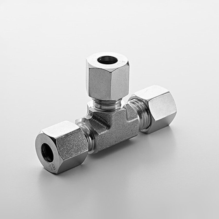 Parker stainless steel 316 3 way equal union tee for tube connect