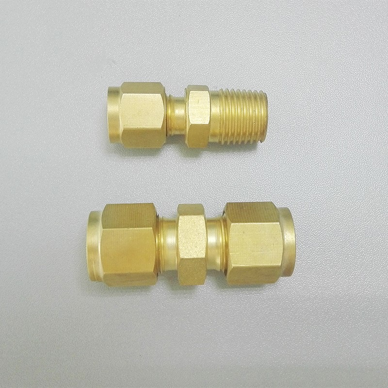 1C-RN Brass double ferrule hydraulic tube fittings