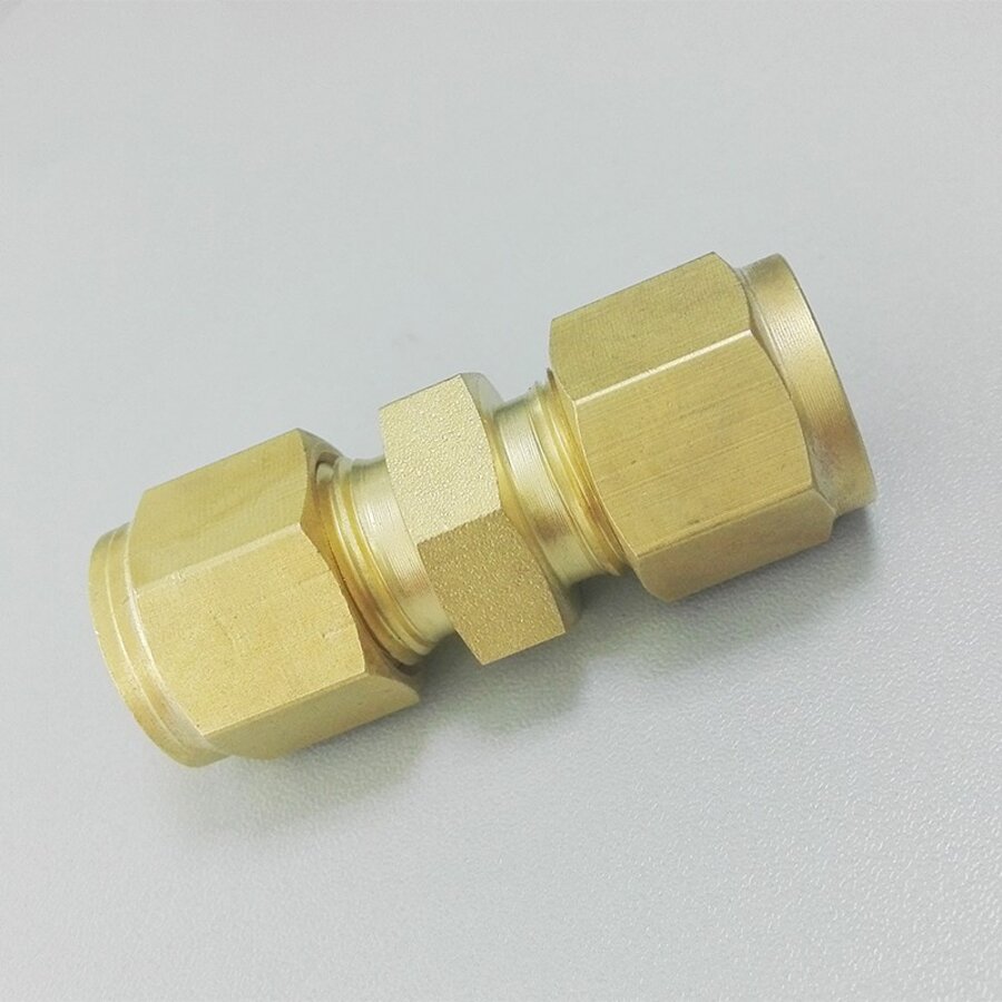 Wholesale Double Ferrule Connector Brass Compression Union Fitting For hydraulic