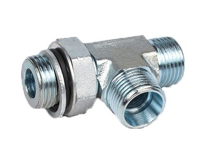ACCG-OG BSP Thread Adjustable stud end with O-Ring sealing run tee tube fittings