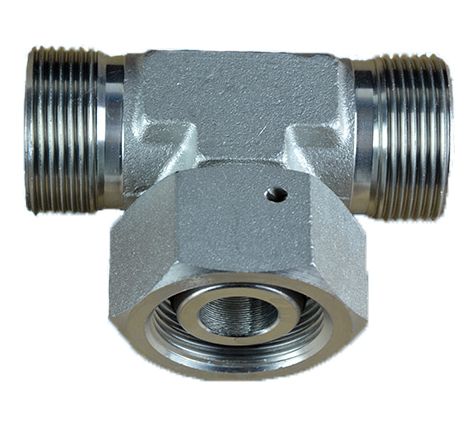 BC branch tee fittings with swivel nut