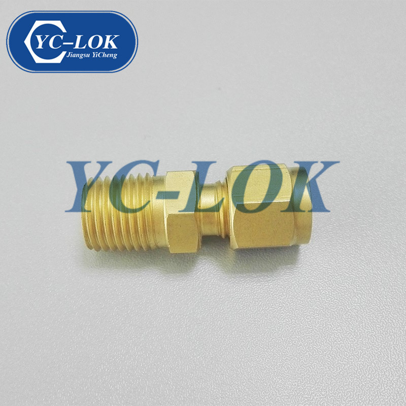 Female Thread Hexagon Equal Double Ferrule 10mm Compression Brass Tube Fitting