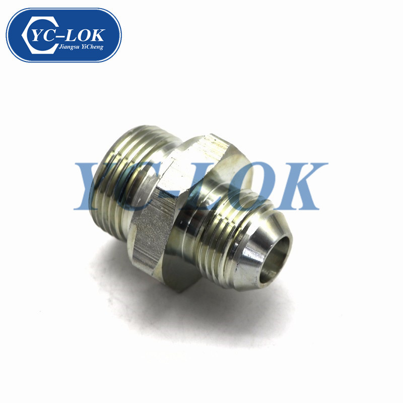Metric male carbon steel forged hydraulic adapter