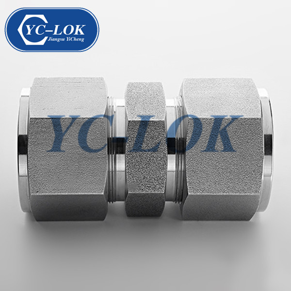 OD 3 /8 Chinese Manufacturer SS 316 Twin Ferrule Tube Compression Union Fittings