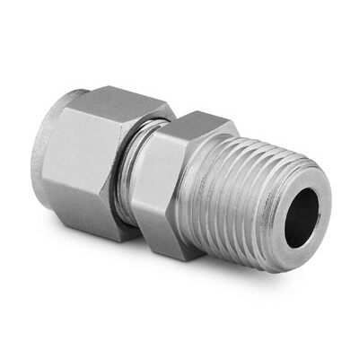 SS-810-1-8 Stainless Steel Swagelok Tube Fitting  Male Connector 38 in Tube OD x 38 in Male NPT