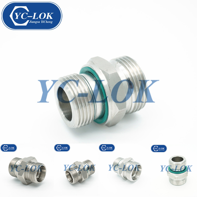 SS316 Stainless Steel Fasteners Straight Flat O-Ring Hydraulic Tube Fittings METRIC MALE 24°CONE SEAT H.T. Manufacturer