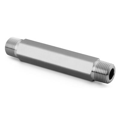 Stainless Steel Pipe Fitting Hex Long Nipple 12 in Male NPT 3 in Length