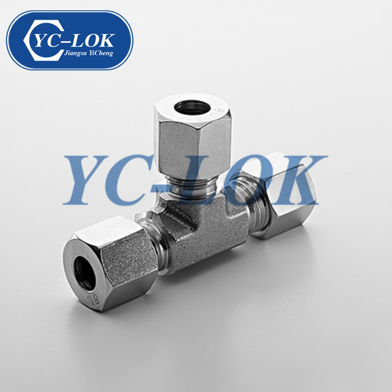 Stainless steel 316 3 way equal union tee for tube connector