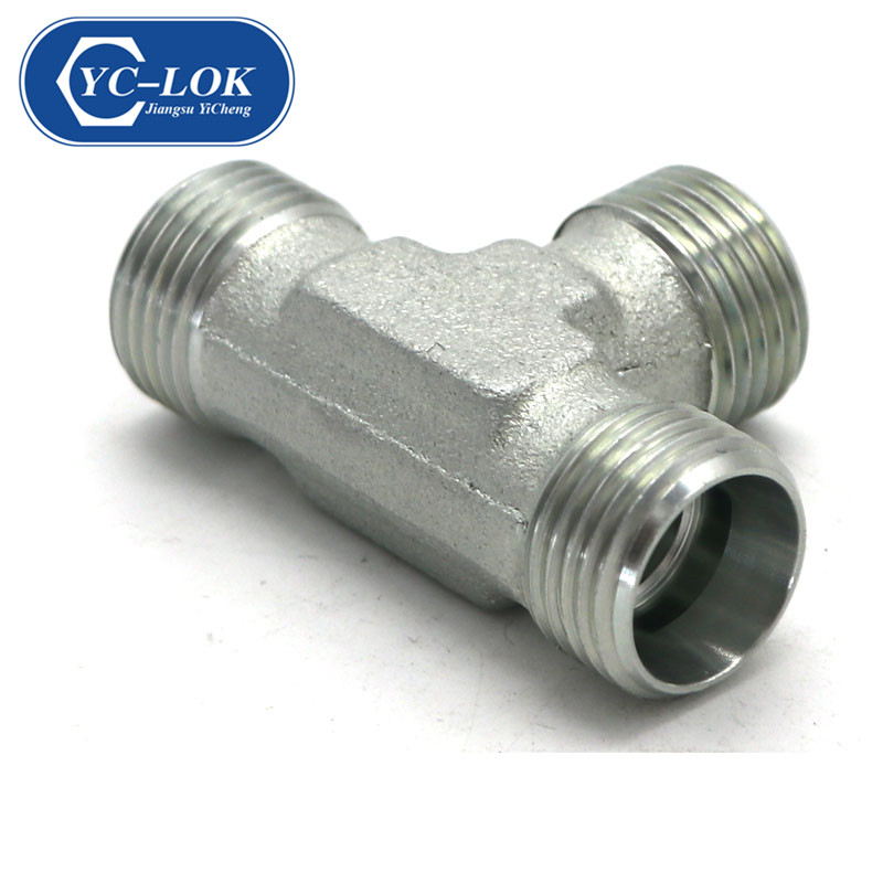 Steel Male To Male Thread Tee Adapter