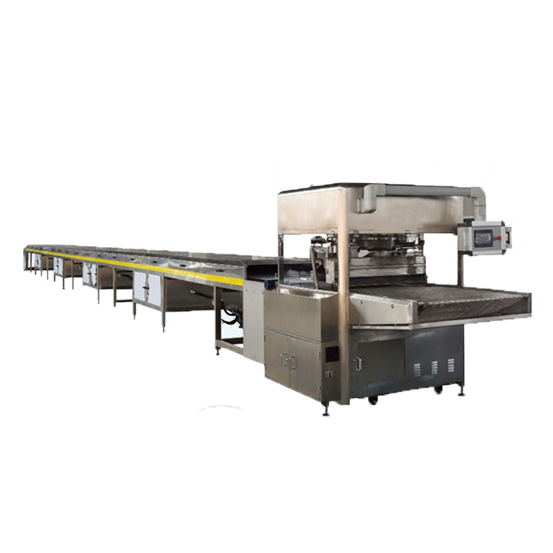 Small Chocolate Enrobing Coating Machine with Cooling Tunnel and Nut Spreader