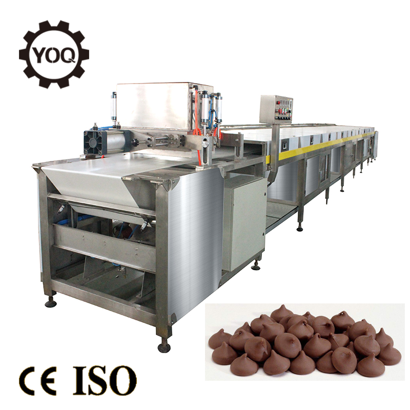 Automatic 600mm small chocolate chips drops making machine chocolate forming production line factory