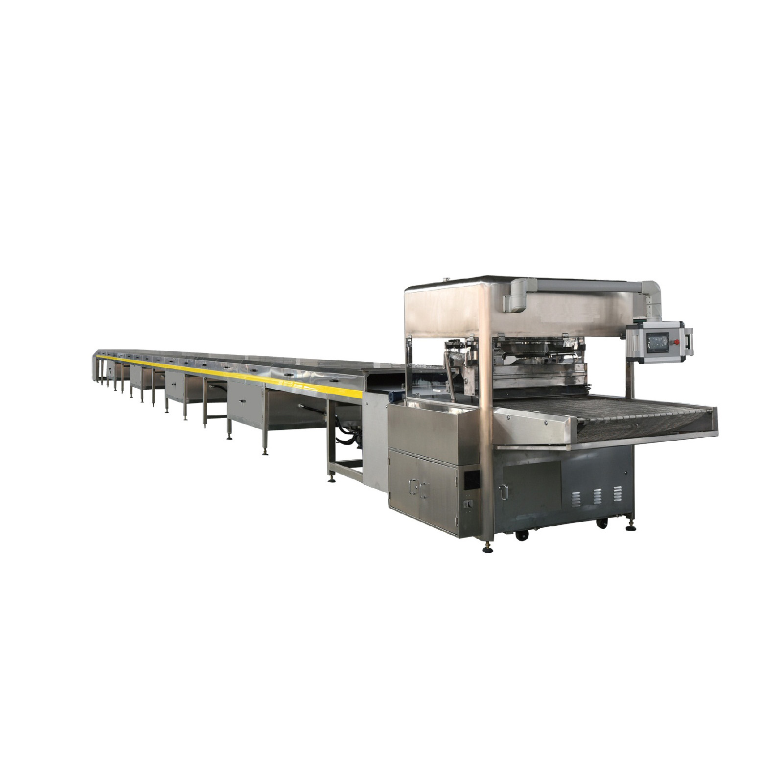 Professional Chocolate Bar Making Machine Chocolate Enrobing Coating Machine With Cooling Tunnel