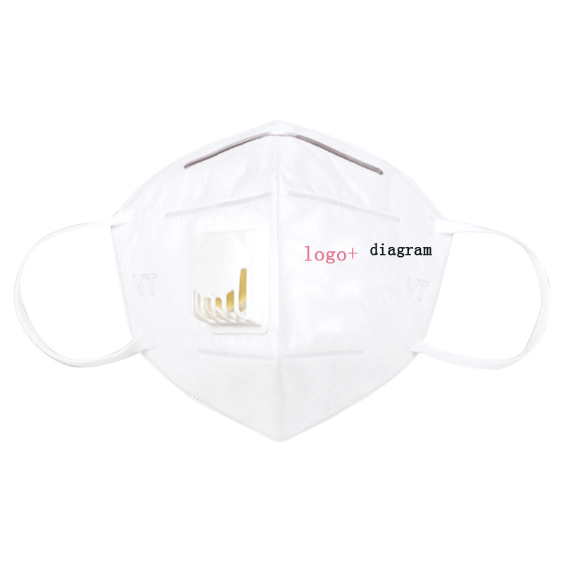 earloop masks with breather valve can be printed logo OEM products