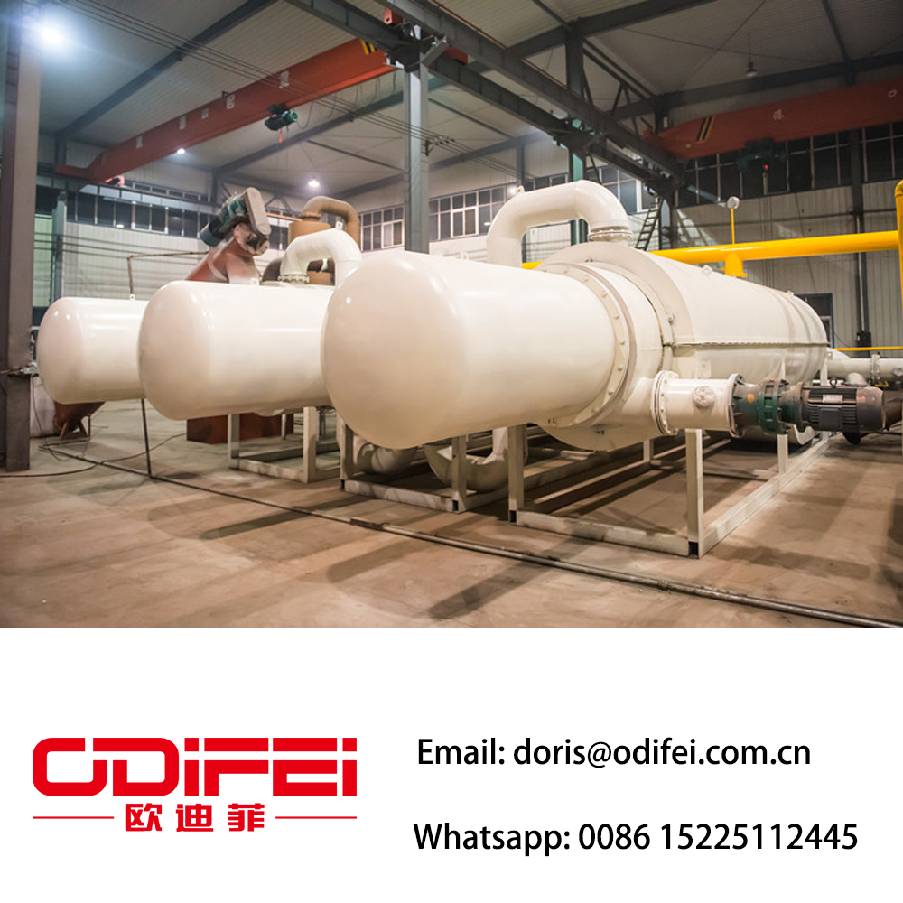 Fully continuous waste rubber pyrolysis machine