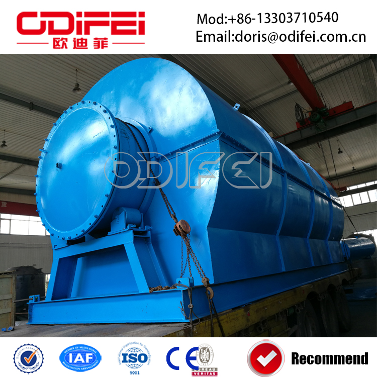 No pollution batch type waste tire pyrolysis oil equipment