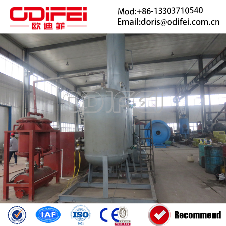 continuous used engine oil refining machine with 85% diesel oil output