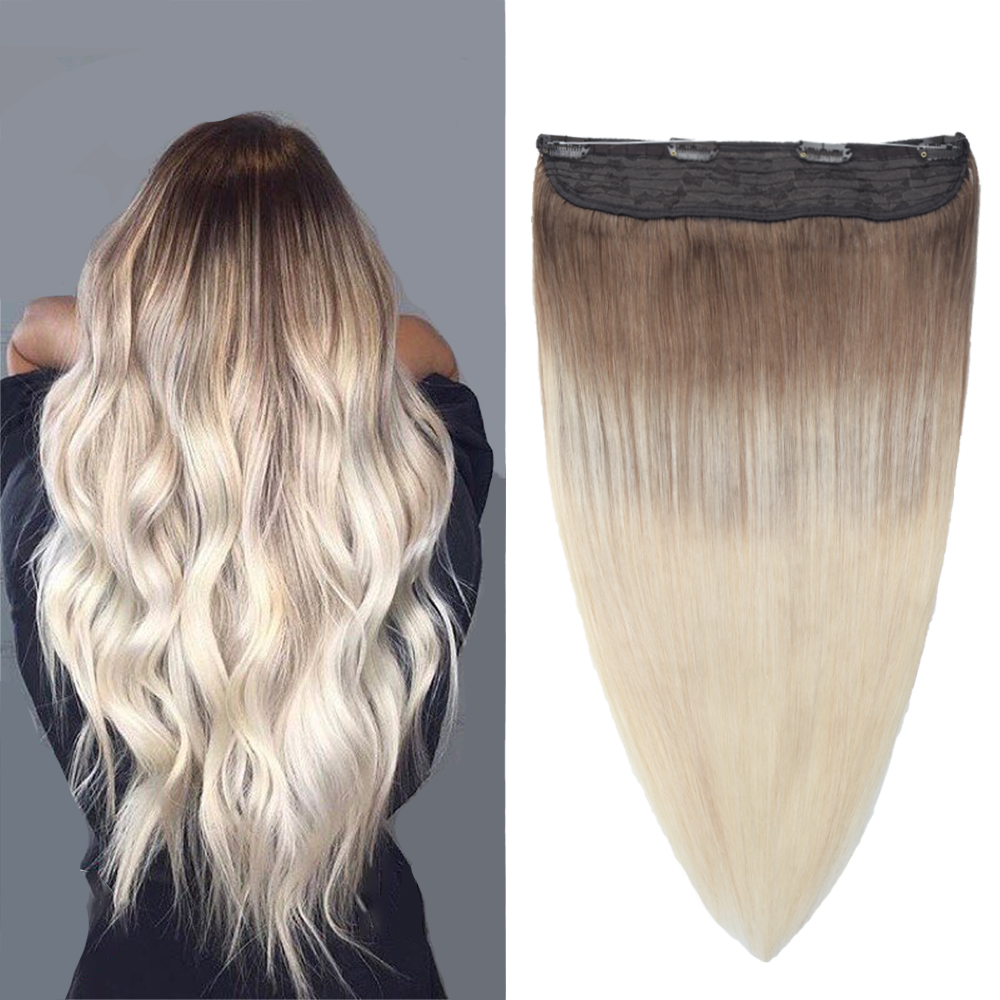 10''-30'' Remy human Hair extension Halo Hair Brazilian Human Hair Extensions Mixed colors