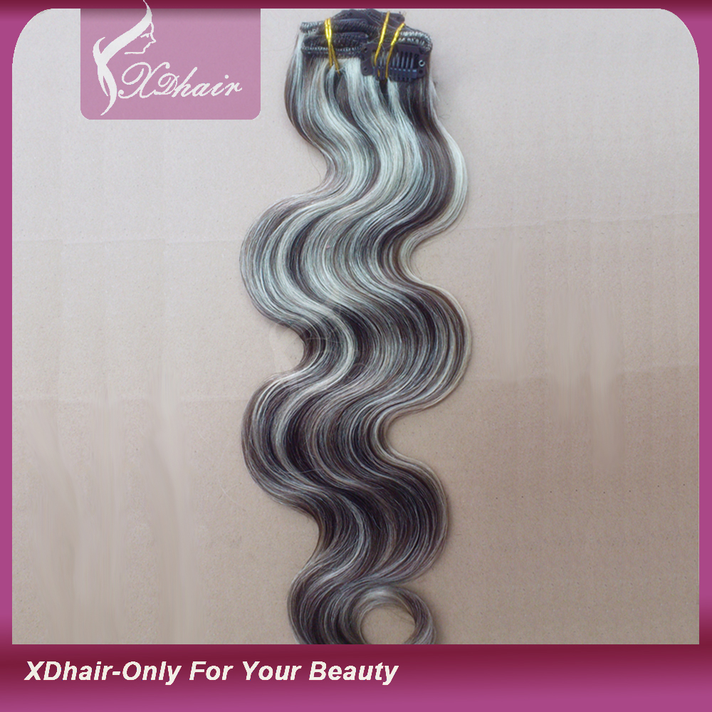 100% Human Hair High Quality Cheap Price Manufacture Wholesale Body Wave Clip in Hair Extensions