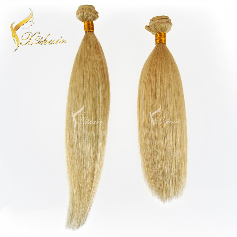 100% unprocessed brazilian human hair extensions very cheap hair extension wholesale blonde hair weave